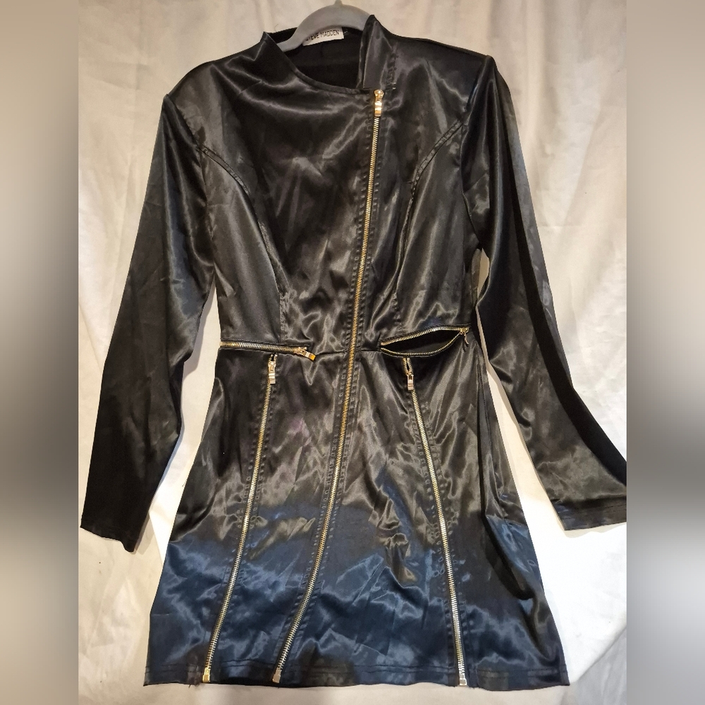 Steve Madden Black Jacket with Gold Accents
